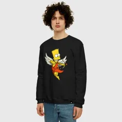Мужской свитшот хлопок Bart Simpson Cupid - фото 2