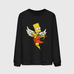 Мужской свитшот хлопок Bart Simpson Cupid