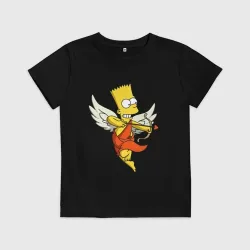 Детская футболка хлопок Bart Simpson Cupid