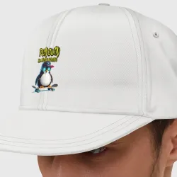 Кепка снепбек с прямым козырьком Penguin skateboarding - ai art fantasy