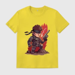 Мужская футболка хлопок Metal Gear Солид Снейк