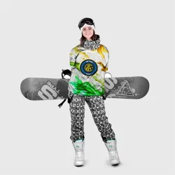 Накидка на куртку 3D Inter зеленый огонь - фото 2