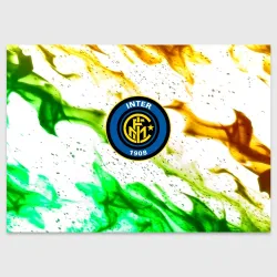 Поздравительная открытка Inter зеленый огонь