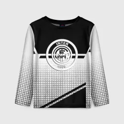 Детский лонгслив 3D Inter geometry black