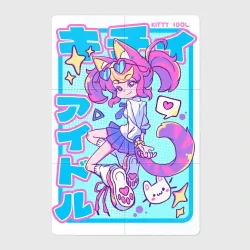 Магнитный плакат 2Х3 Аниме айдол - девочка-кошка - y2k Kawaii girl