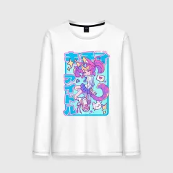 Мужской лонгслив хлопок Аниме айдол - девочка-кошка - y2k Kawaii girl