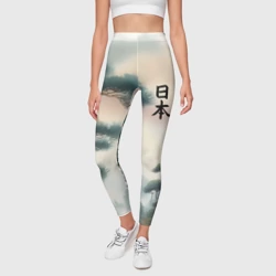 Леггинсы 3D Сосна в Японском пейзаже - фото 2