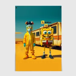 Постер Sponge Bob and Squidward - Breaking bad