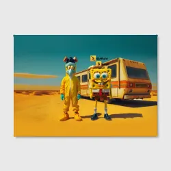 Холст прямоугольный Sponge Bob and Squidward - Breaking bad - фото 2