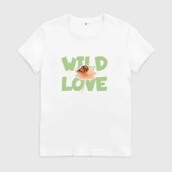 Женская футболка хлопок Wild love