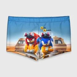 Мужские купальные плавки 3D Sonic and echidna Knuckles - Breaking bad soap opera