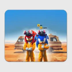 Прямоугольный коврик для мышки Sonic and echidna Knuckles - Breaking bad soap opera