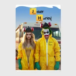 Магнитный плакат 2Х3 Joker and Harley - Breaking bad