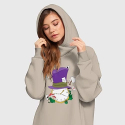 Платье-худи хлопок Алиса в зазеркалье - фото 2