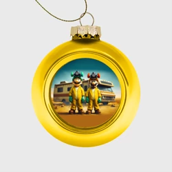 Ёлочный шар стеклянный/пластиковый Луиджи и Марио пустились во все тяжкие