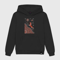 Мужская толстовка хлопок Мезенский конь взбирается на гору