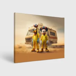 Холст прямоугольный Mickey and Pluto - Breaking bad soap opera