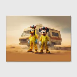 Холст прямоугольный Mickey and Pluto - Breaking bad soap opera - фото 2