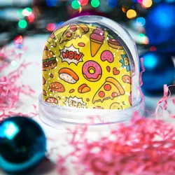 Игрушка Снежный шар Комикс про еду - фото 2