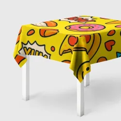 Скатерть 3D Комикс про еду