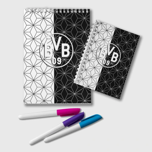 Блокнот Borussia geometry black steel