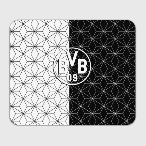 Прямоугольный коврик для мышки Borussia geometry black steel