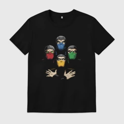 Мужская футболка хлопок Mortal kombat ninjas meme
