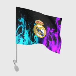 Флаг для автомобиля Real Madrid неоновый огонь