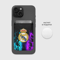 Картхолдер Magsafe магнитный Real Madrid неоновый огонь - фото 2