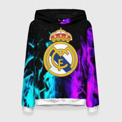 Женская толстовка 3D Real Madrid неоновый огонь