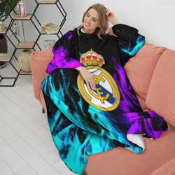 Плед с рукавами Real Madrid неоновый огонь - фото 2