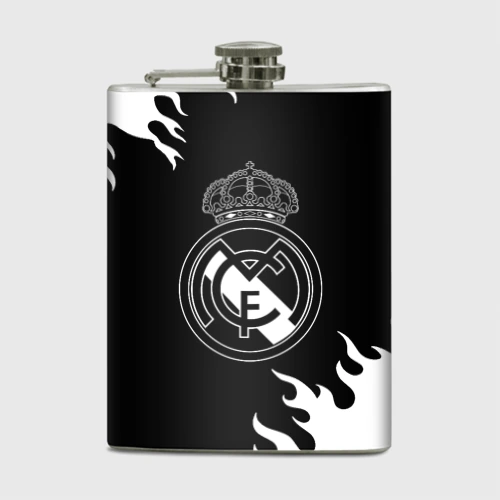 Фляга Real Madrid белый огонь текстура