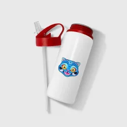 Бутылка для воды с трубочкой Blue tiger Derpy - фото 2