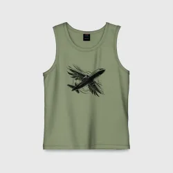 Детская майка хлопок Самолет с пернатыми крыльями