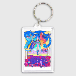 Брелок прямоугольный 35*50 KPop Demon Hunters and Saja Boys