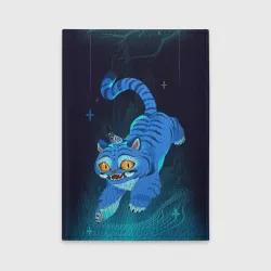Обложка для автодокументов Blue tiger and a six eyed magpie