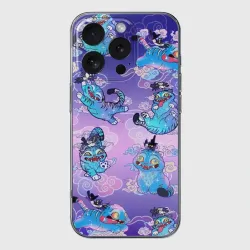 Чехол для iPhone 16 Pro Max силиконовый с защитой камеры Тигр с сорокой 