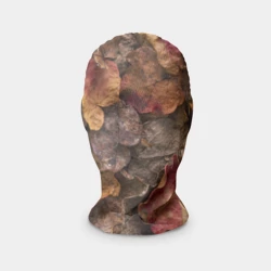 Маска карнавальная 3D Осенние сухие темные листья - текстура