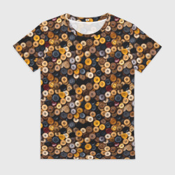 Женская футболка 3D Пуговицы