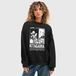 Женский свитшот oversize без начеса хлопок Marin Kitagawa - кукла - фото 2