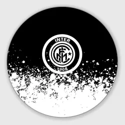 Круглый коврик для мышки Inter краски