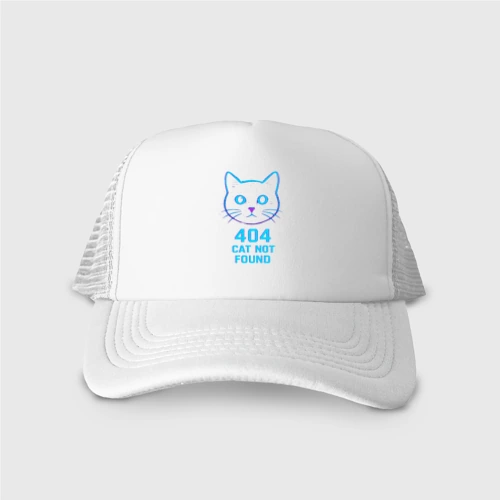Кепка тракер с сеткой Кот ошибки 404