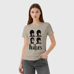 Женская футболка хлопок Beatles исполнители - фото 2
