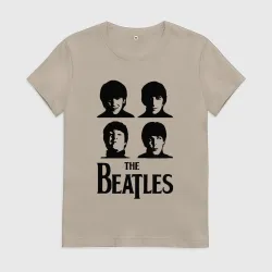Женская футболка хлопок Beatles исполнители