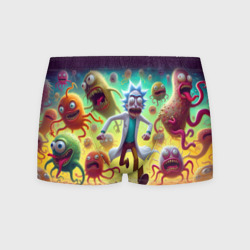 Мужские трусы 3D Рик Санчес убегает от монстров
