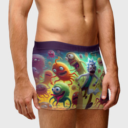 Мужские трусы 3D Рик Санчес убегает от монстров - фото 2