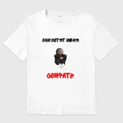 Мужская футболка хлопок Oversize Хаски-колобок