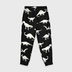 Детские брюки 3D Силуэты динозавров - паттерн