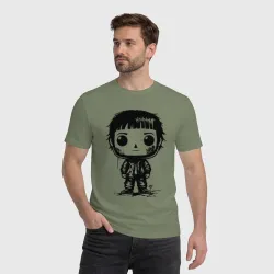 Мужская футболка хлопок Funko POP с тату на лице - фото 2