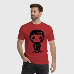 Мужская футболка хлопок Funko POP с тату на лице - фото 2
